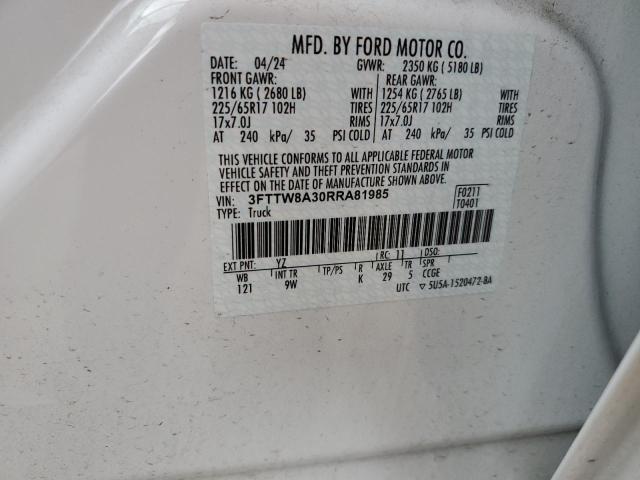 2024 FORD MAVERICK X - 3FTTW8A30RRA81985