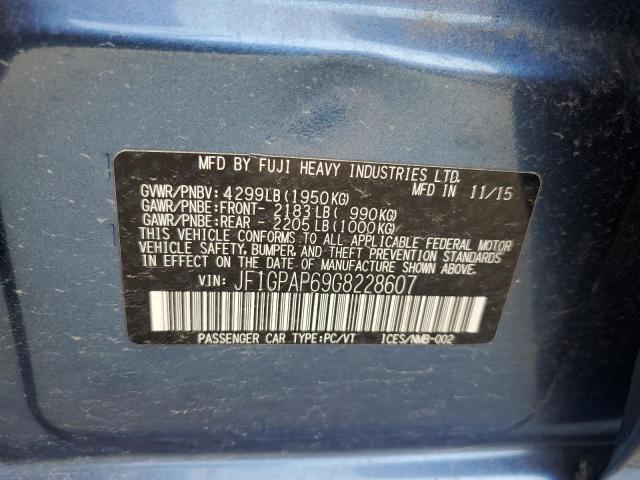 2016 SUBARU IMPREZA SP - JF1GPAP69G8228607