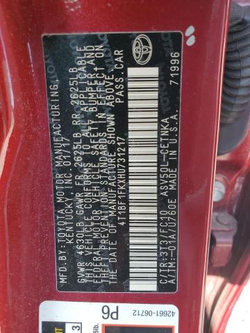 2017 TOYOTA CAMRY LE - 4T1BF1FKXHU731217