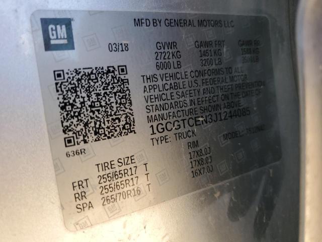 2018 CHEVROLET COLORADO L - 1GCGTCEN3J1244085