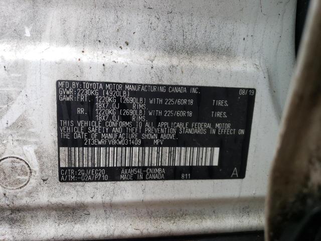 2019 TOYOTA RAV4 XSE - 2T3EWRFV8KW031409