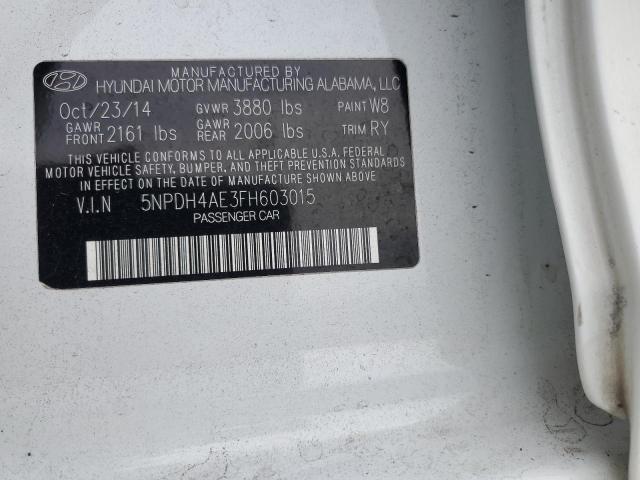 2015 HYUNDAI ELANTRA SE - 5NPDH4AE3FH603015