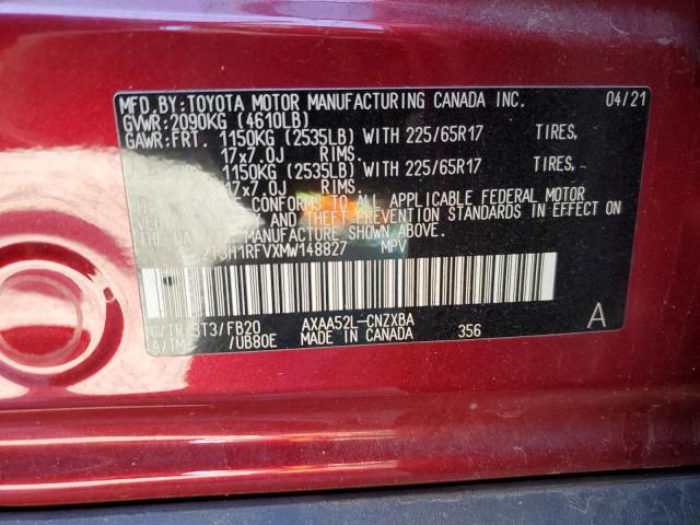 2021 TOYOTA RAV4 LE - 2T3H1RFVXMW148827