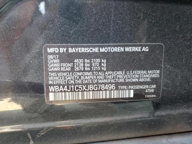 VIN WBA4J1C5XJBG78496 2018 BMW 4 SERIES no.12