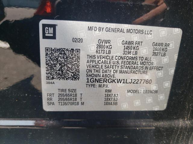 2020 CHEVROLET TRAVERSE L - 1GNERGKW1LJ227760