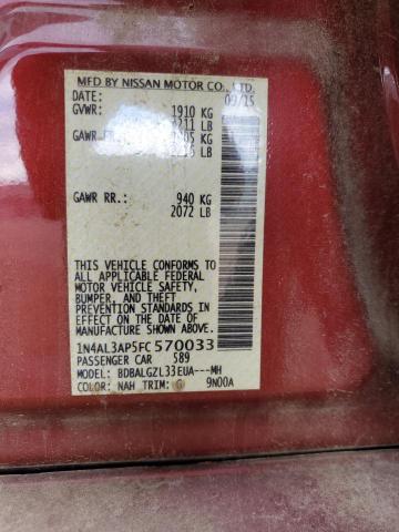 2015 NISSAN ALTIMA 2.5 - 1N4AL3AP5FC570033