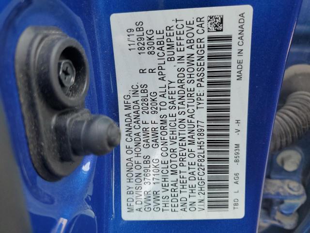 2020 HONDA CIVIC SPOR - 2HGFC2F82LH518977