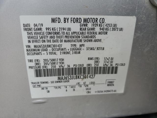 2019 FORD ECOSPORT S - MAJ6S3JL8KC301427