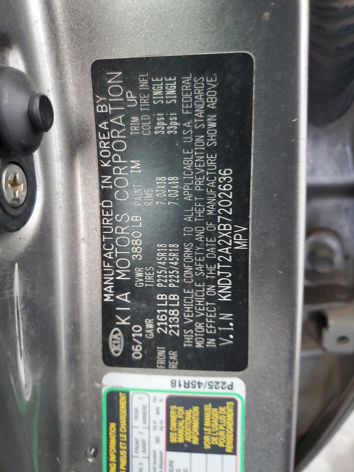 KNDJT2A2XB7202636 - 2011 KIA SOUL - #73594354