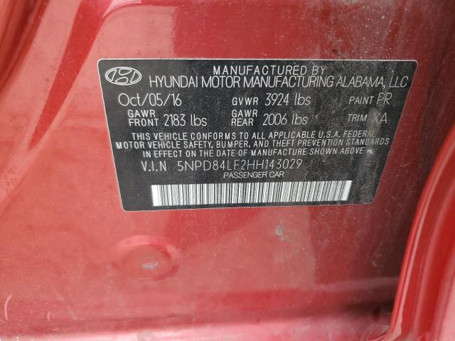 2017 HYUNDAI ELANTRA SE - 5NPD84LF2HH143029