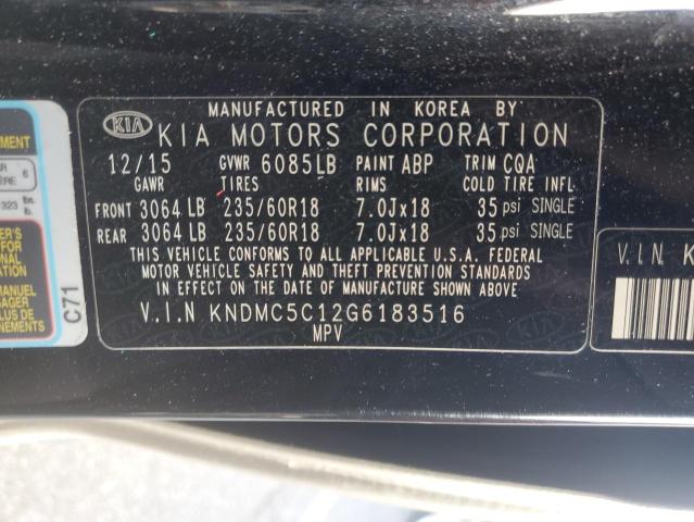 VIN KNDMC5C12G6183516 2016 KIA Sedona, EX no.13