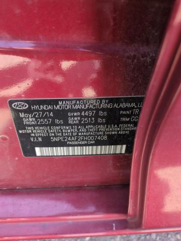 2015 HYUNDAI SONATA SE - 5NPE24AF2FH007408