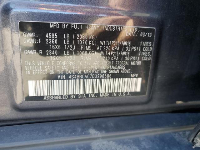 VIN 4S4BRCAC7D3298586 2013 Subaru Outback, 2.5I no.13