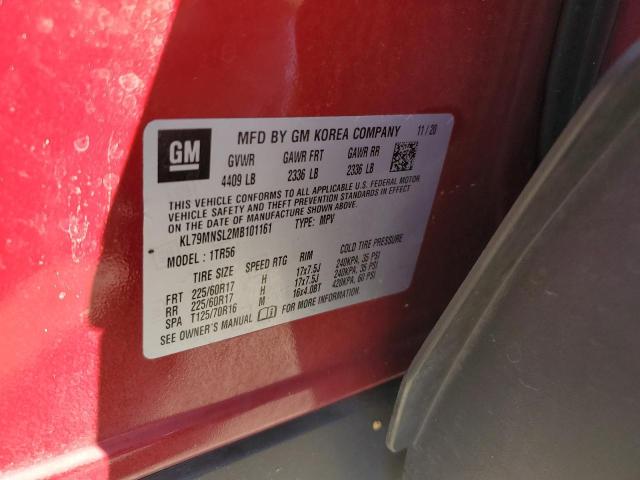 2021 CHEVROLET TRAILBLAZE - KL79MNSL2MB101161