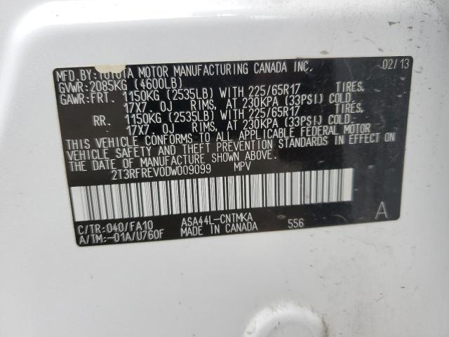 VIN 2T3RFREV0DW009099 2013 Toyota RAV4, Xle no.14