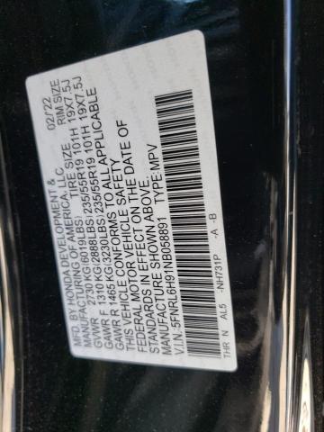 2022 HONDA ODYSSEY EL - 5FNRL6H91NB058891