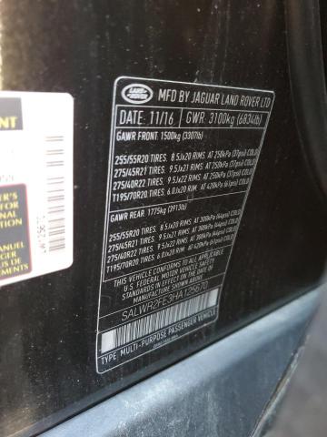2017 LAND ROVER RANGE ROVE - SALWR2FE3HA125670