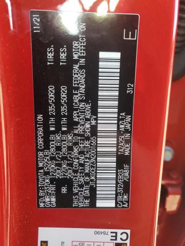 2022 LEXUS NX 350 JTJKGCEZ3N2001665
