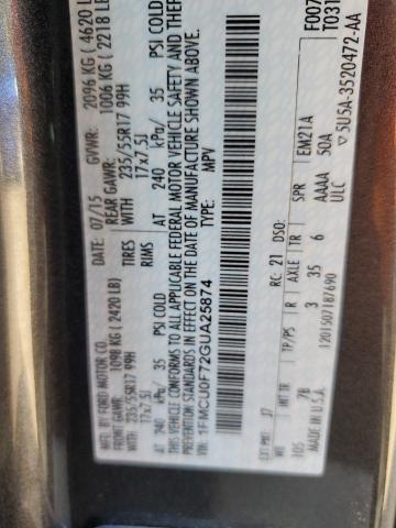 VIN 1FMCU0F72GUA25874 2016 Ford Escape, S no.13