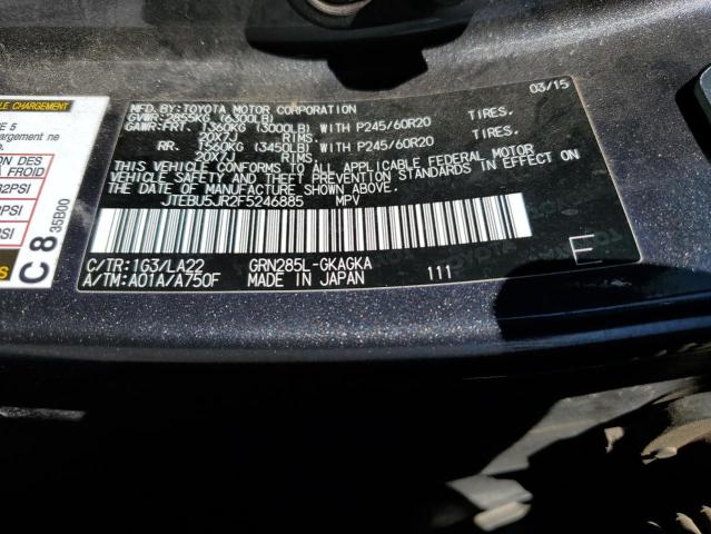 2015 TOYOTA 4RUNNER SR - JTEBU5JR2F5246885