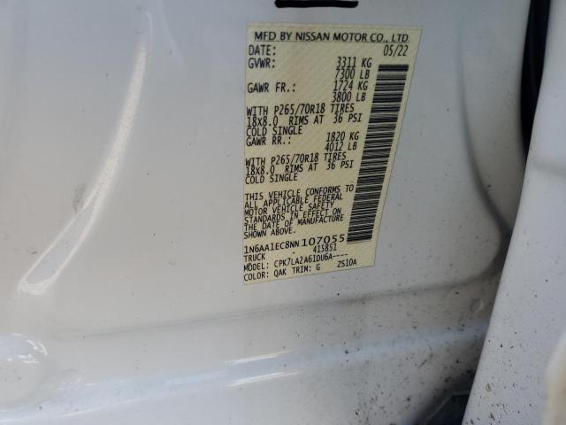 VIN 1N6AA1EC8NN107055 2022 Nissan Titan, S no.12