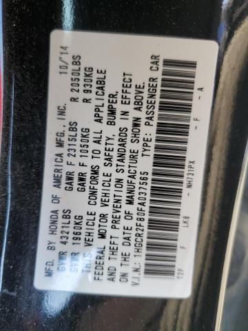 2015 HONDA ACCORD EXL - 1HGCR2F80FA037565