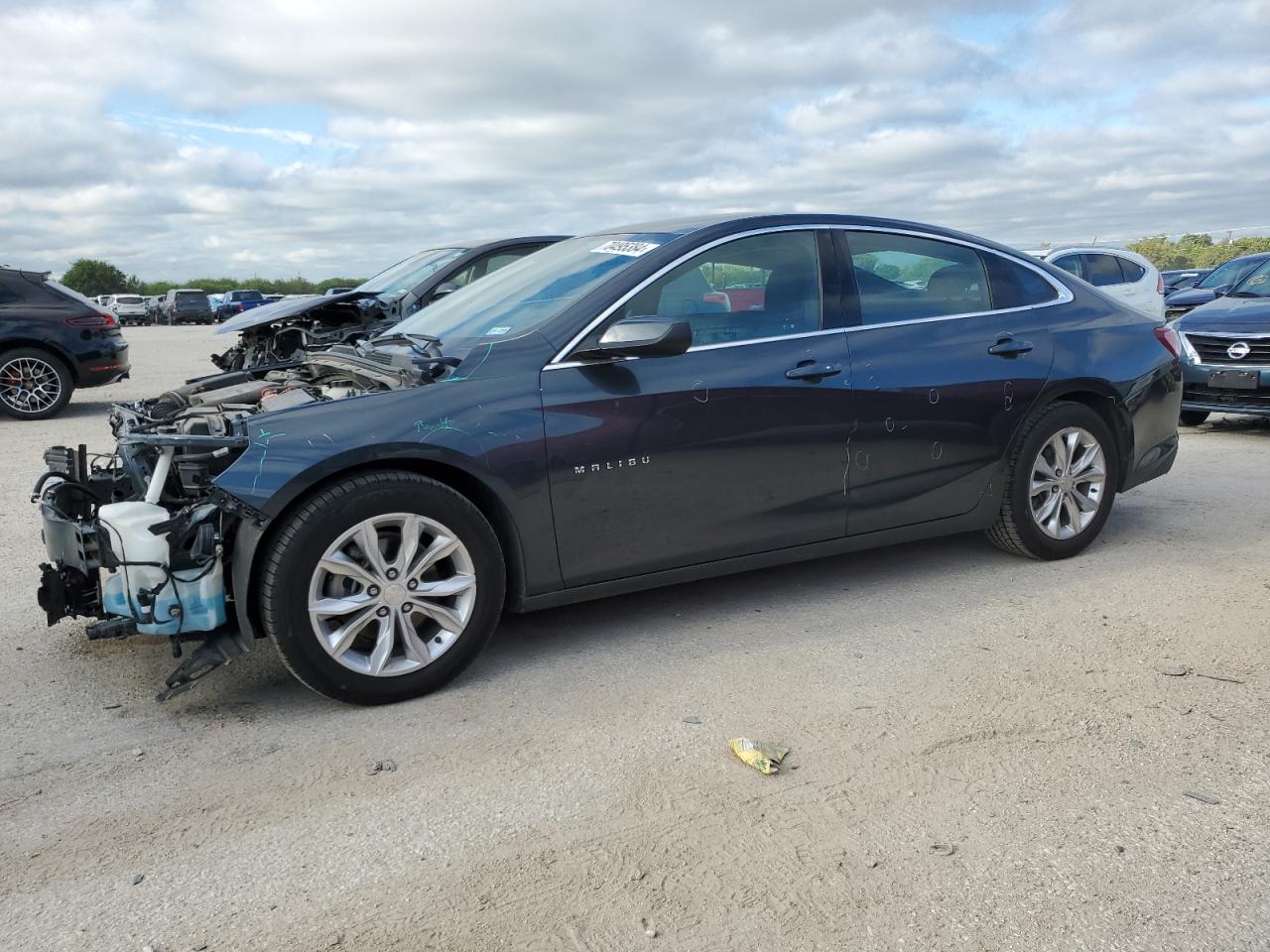 CHEVROLET MALIBU LT 2020 black  gas 1G1ZD5ST8LF056987 photo #1