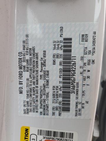2016 FORD FUSION S - 3FA6P0G79GR226711