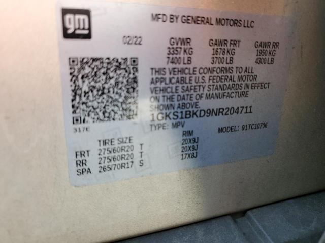 2022 GMC YUKON SLT - 1GKS1BKD9NR204711