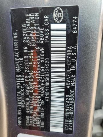 2019 TOYOTA CAMRY L - 4T1B11HK5KU724520