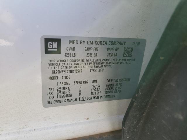 2021 CHEVROLET TRAILBLAZE - KL79MPSL2MB116545