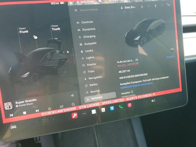 2022 TESLA MODEL 3 - 5YJ3E1EC4NF209306