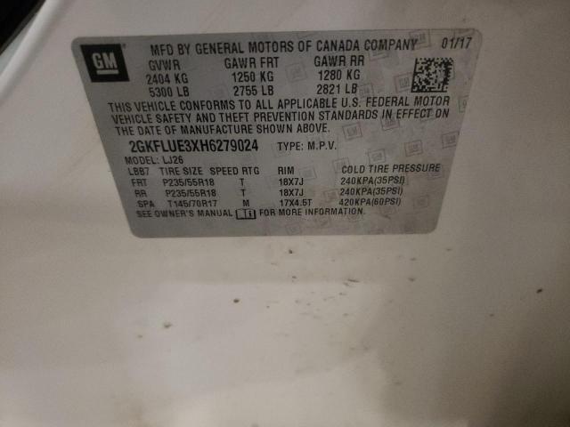 2017 GMC TERRAIN SL - 2GKFLUE3XH6279024