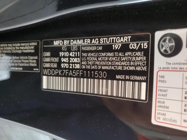 2015 MERCEDES-BENZ SLK 55 AMG WDDPK7FA5FF111530