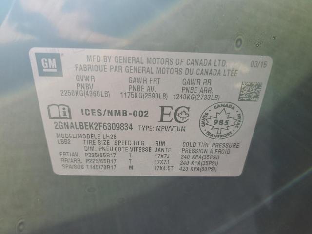 2015 CHEVROLET EQUINOX LT - 2GNALBEK2F6309834
