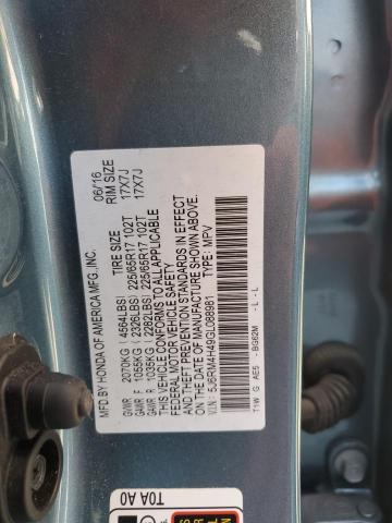 VIN 5J6RM4H49GL088981 2016 Honda CR-V, SE no.14