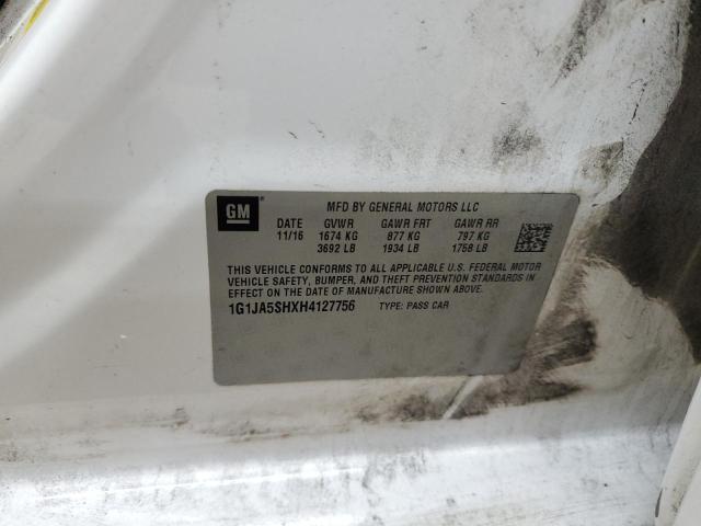 2017 CHEVROLET SONIC LS - 1G1JA5SHXH4127756