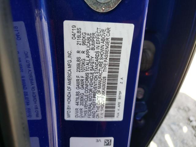 2019 HONDA ACCORD SPO - 1HGCV1F36KA093028
