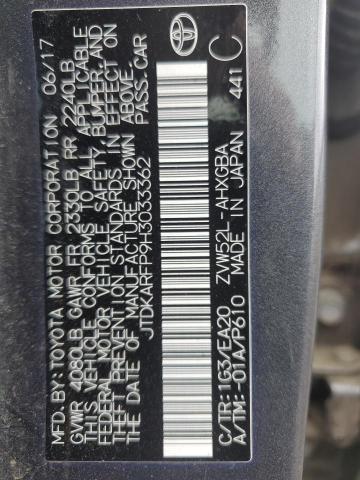 2017 TOYOTA PRIUS PRIM - JTDKARFP9H3033362
