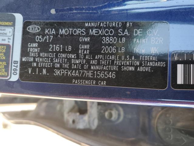 2017 KIA FORTE LX - 3KPFK4A77HE156546