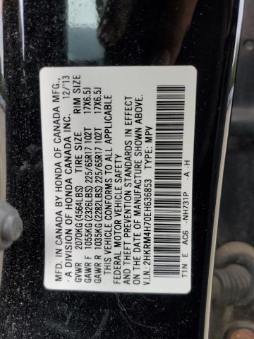 2014 HONDA CR-V EXL 2HKRM4H70EH636853  72866314