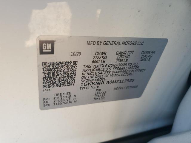 2021 GMC ACADIA 1GKKNKLA0MZ117920
