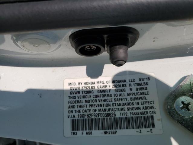 2015 HONDA CIVIC EXL - 19XFB2F92FE038626