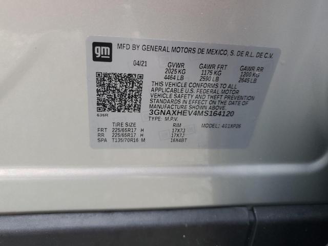 VIN 3GNAXHEV4MS164120 2021 Chevrolet Equinox, LS no.13