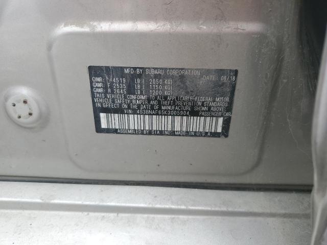 2019 SUBARU LEGACY 2.5 - 4S3BNAF65K3005904