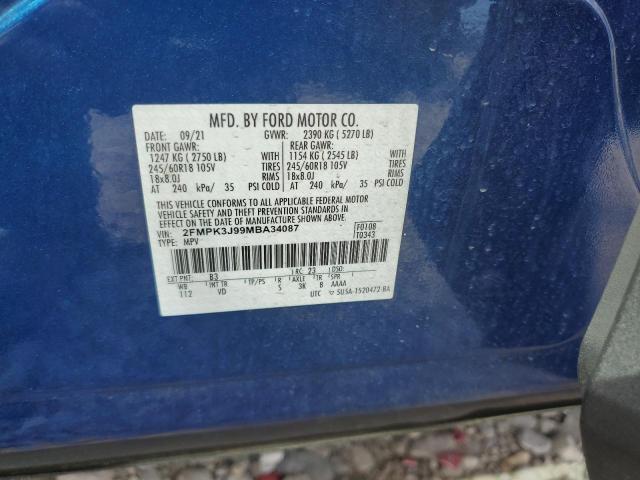 2021 FORD EDGE SEL - 2FMPK3J99MBA34087