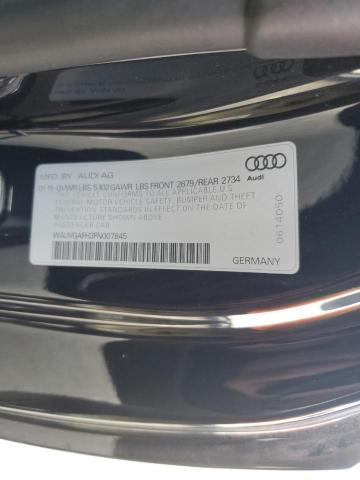 2015 AUDI S5 PRESTIG WAUVGAFH3FN007845