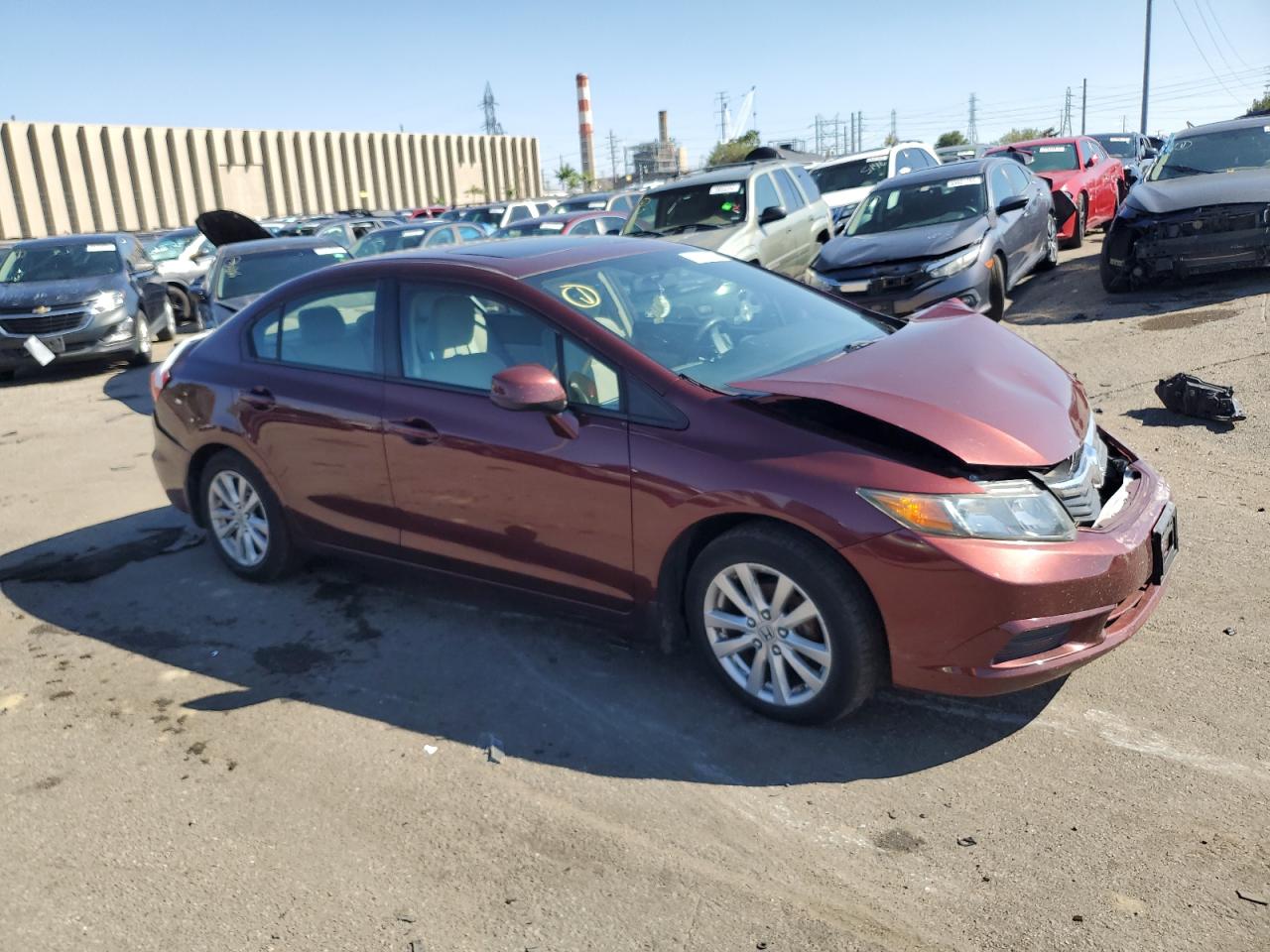 Lot #2819243177 2012 HONDA CIVIC EX