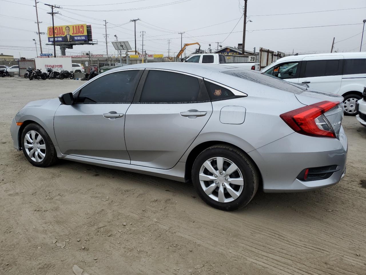 HONDA CIVIC LX 2019 silver  Gasoline 2HGFC2F6XKH540321 photo #3