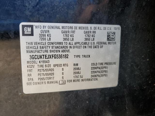 2015 CHEVROLET SILVERADO - 3GCUKTEJXFG536182